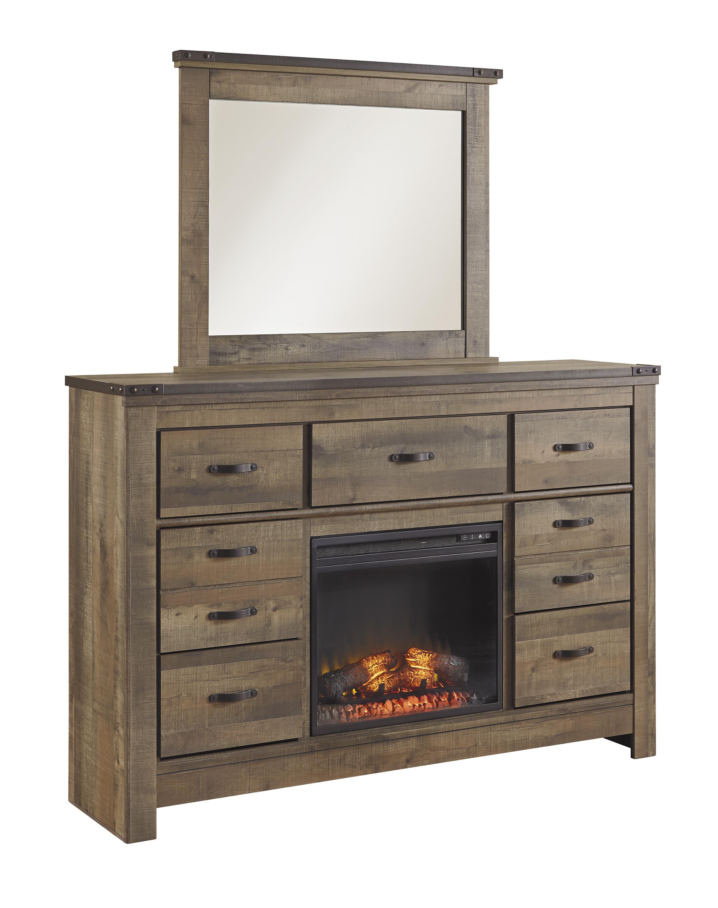 Trinell dresser store and mirror